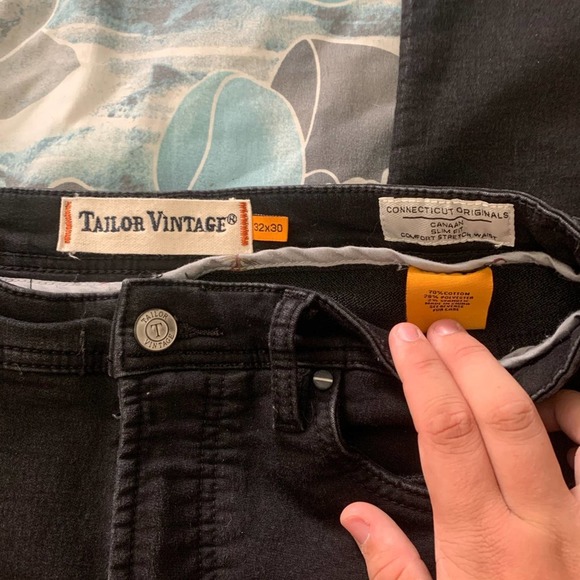 NWOT Tailor vintage black straight leg  jeans - Picture 3 of 5